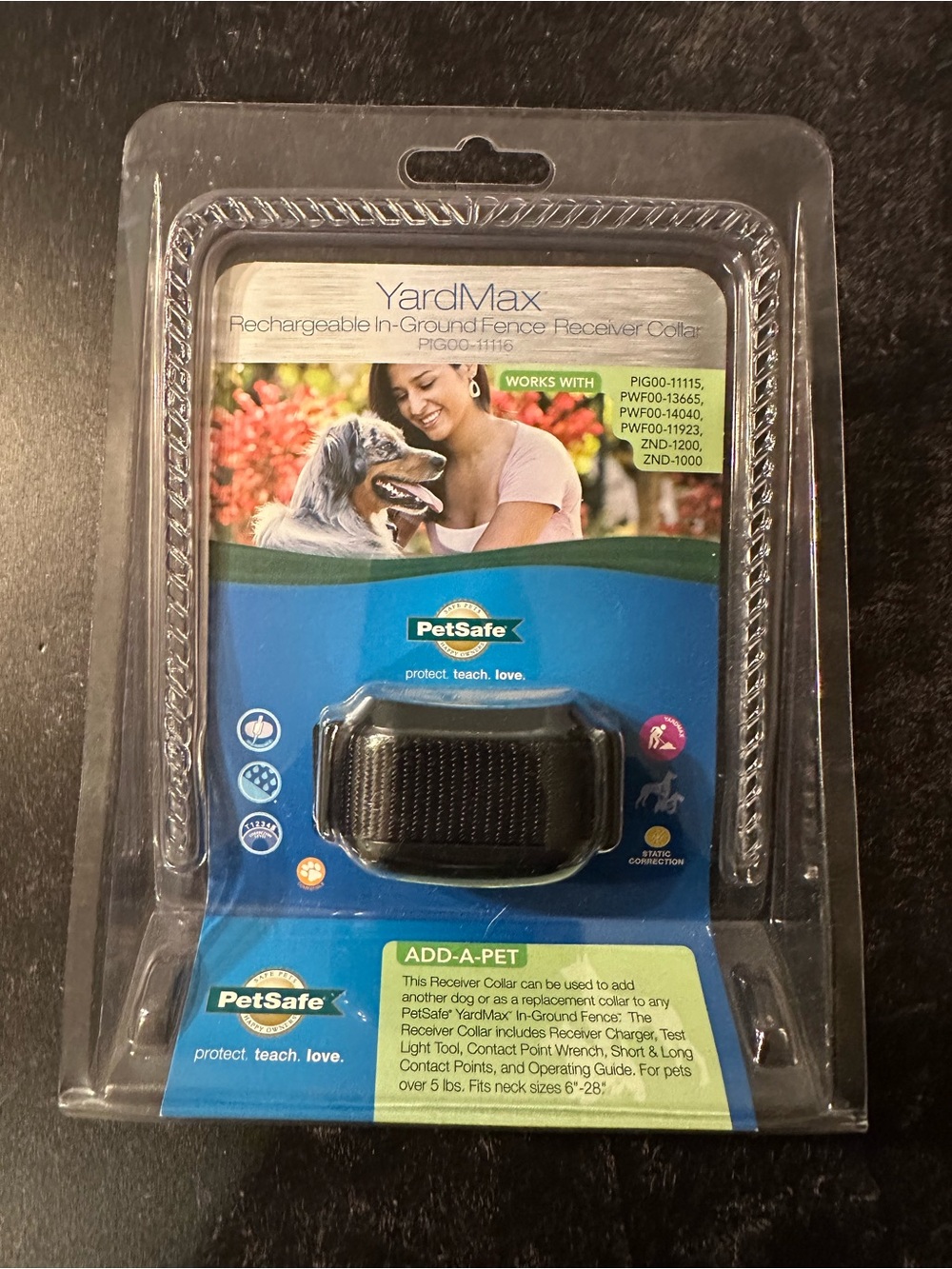 PetSafe YardMax Rechargeable In-Ground Receiver Collar - Black